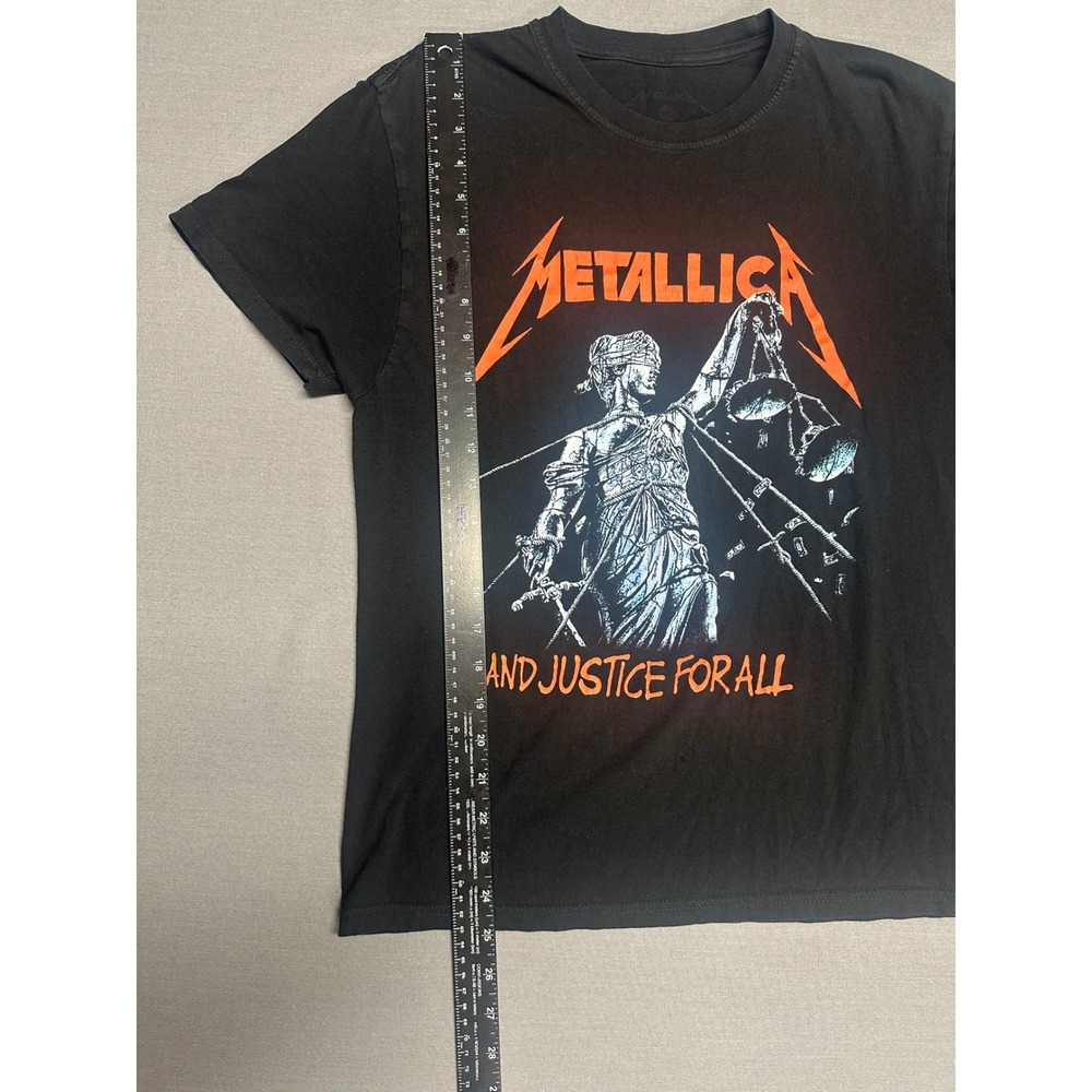Metallica And Justice For All Graphic T-Shirt Mens Medium Black Rock Band Tee - Picture 4 of 6